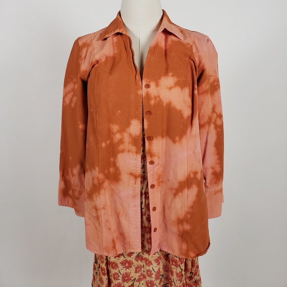 Orange Button Down Shirt - Picture 9 of 13